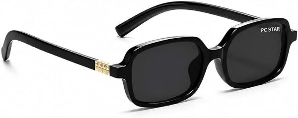PC Star Rectangle Polarized Sunglasses for Men & Women | UV400 Protected Lens | Lightweight Square Frame |