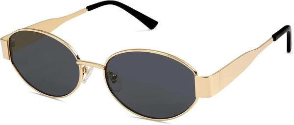 Dervin Fashionable Retro Oval Sunglasses for Women & Men | Trendy, Stylish & Classic 90s-Inspired Design |