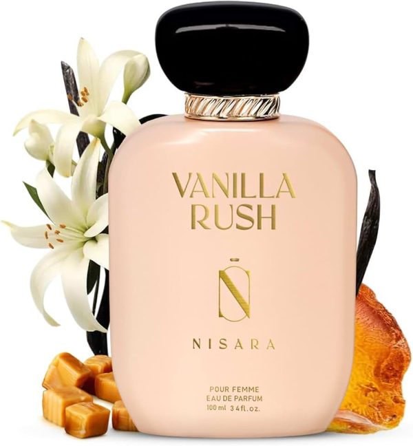 Nisara Vanilla Rush EDP Perfume for Women,100 ml | Premium Long Lasting Eau De Parfum| Fruity, Ambery & Mus