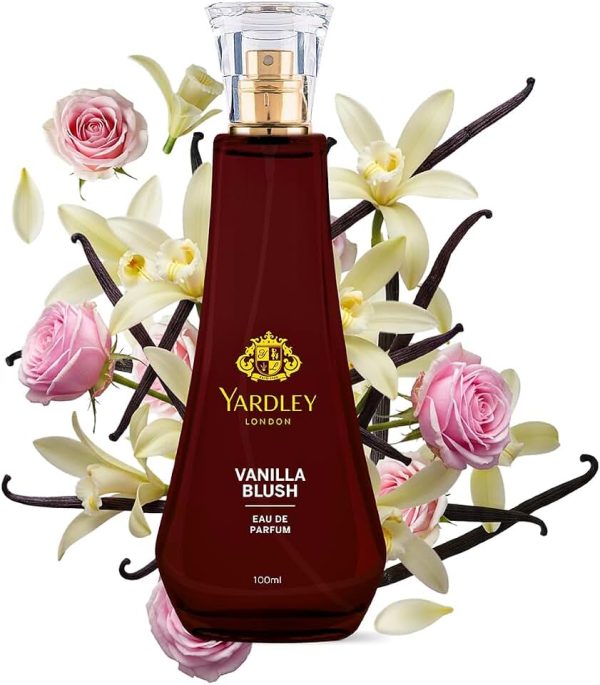 Yardley London Vanilla Blush Eau De Parfum (EDP) for Women, 100ml – Natural Essential Oils, Sweet Gourmand Perfume | Vanilla & Rose Fragrance
