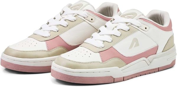 Boldfit Sneakers for Women Comfortable Air Faux Leather Shoes for Woman, Lace-Up Casual Girls Shoe, Lightwe
