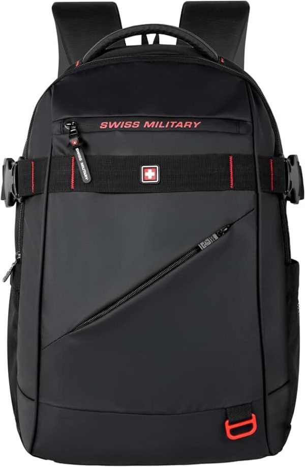 SWISS MILITARY 30L Laptop Travel Backpack for 15.6 Inch Laptop, Unisex Office & College Bag with Luggage St