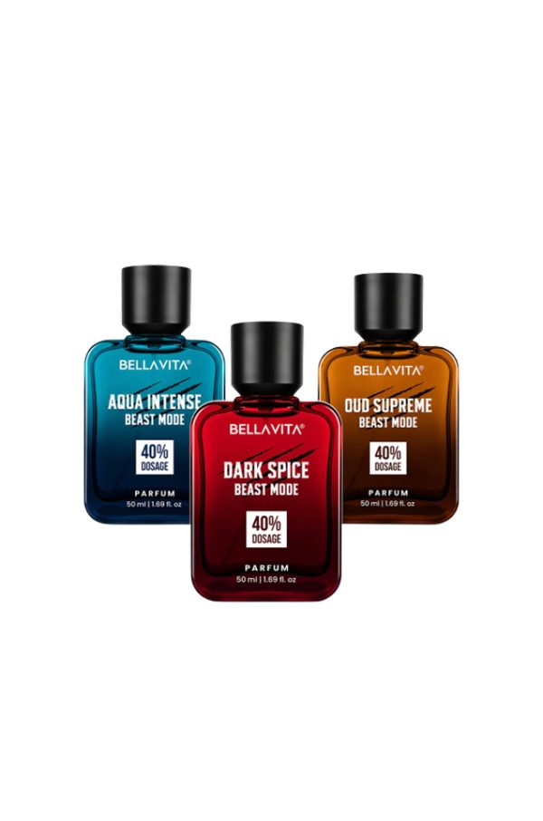 BELLAVITA Beast Mode Collection Set with 40% Perfume oil concentration | Long Lasting | Set of 3 x 20ml each | Perfume for